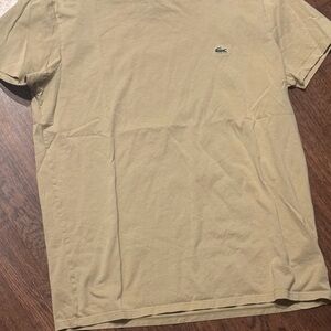 Lacoste Men's Beige Short Sleeve Tee